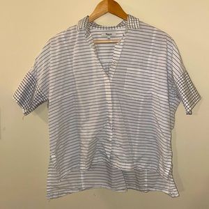 Madewell geometric short sleeve button shirt